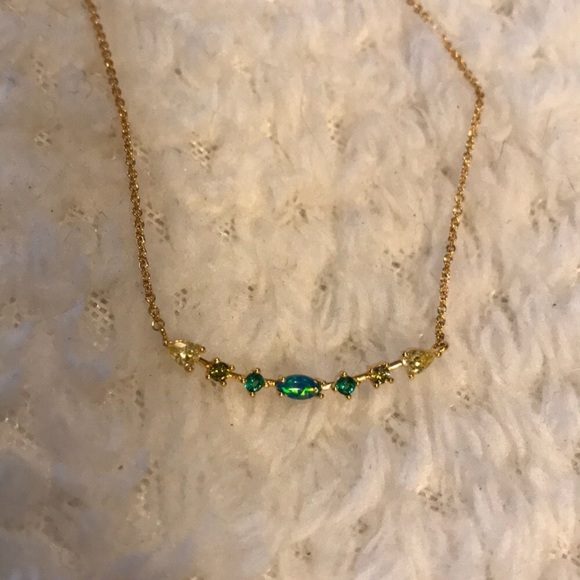 NWT Anthropologie Delicate Opal Gem Necklace - Picture 3 of 4